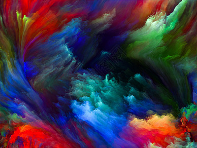 彩色流动系列音乐创造力想象力艺术等的数字颜料流的成图片