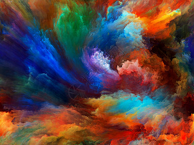 背景系列艺术创造力想象力的上,由画布上的颜色运动成的艺术抽象图片
