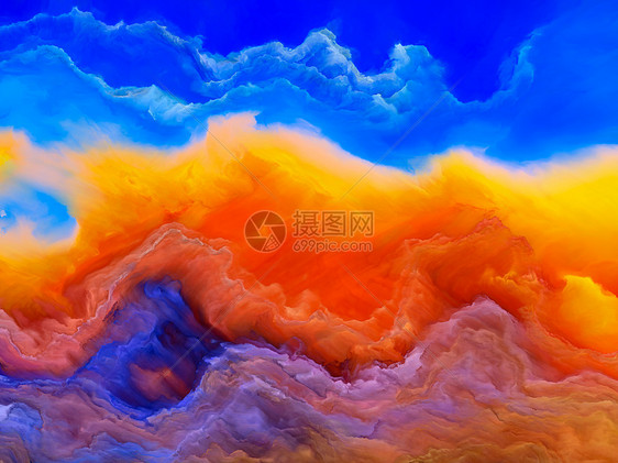 永远的山可能的星球系列抽象的背景,由充满活力的色调梯度艺术,创意的图片