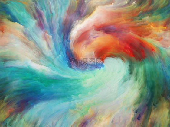 涡旋扭漩涡系列画布上的色彩运动的成,用于艺术创造力想象力的图片