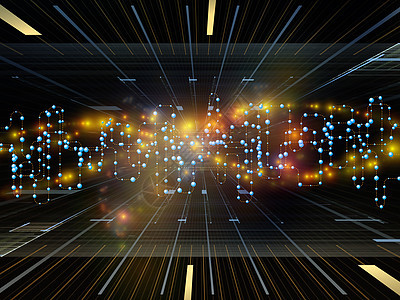 虚拟网络光分形元素成数字通信互联网未来技术的影响图片