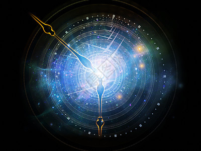 太空钟时间序列的孔科学教育现代技术的时钟刻度盘抽象元素的背景图片