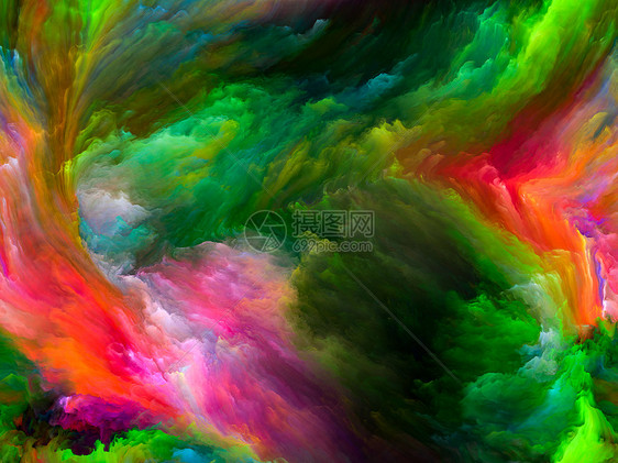 彩色流动系列数字油漆流的抽象成,适用于与音乐创造力想象力艺术关的项目图片