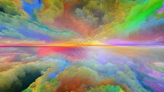 梦想之地系列数字色彩的构成涉及宇宙自然山水画创造力想象力图片