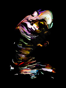 内部油漆系列色彩姿态黑色抽象的艺术创意背景图片