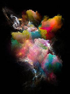 彩色星云宇宙花系列视觉上令人愉悦的构图,丰富多彩的纹理作品的艺术,创造力想象力图片