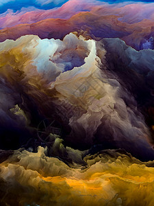 颜色抽象可能的星球系列充满活力的色彩流动艺术创造力梯度的相互作用图片