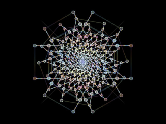 分子模式系列用于科学教育的螺旋几何结构图片