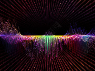 波函数序列彩色正弦振动光分形元素的成适合均衡器音乐谱量子概率项目的背景图片