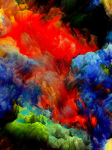 油漆动态彩色梦想系列由梯度光谱色调成的艺术抽象,用于想象力创造力艺术绘画的项目背景图片