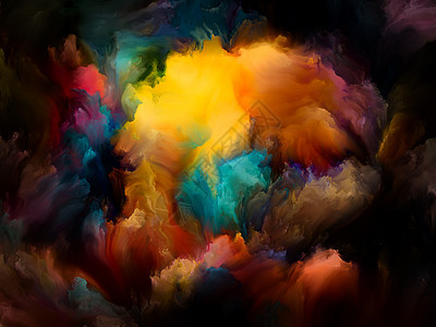 油漆烟雾彩色梦想系列关于想象力创造力艺术绘画的梯度光谱色调的背景图片