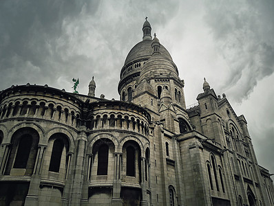 萨克雷库尔大教堂蒙马特,巴黎,法国图片