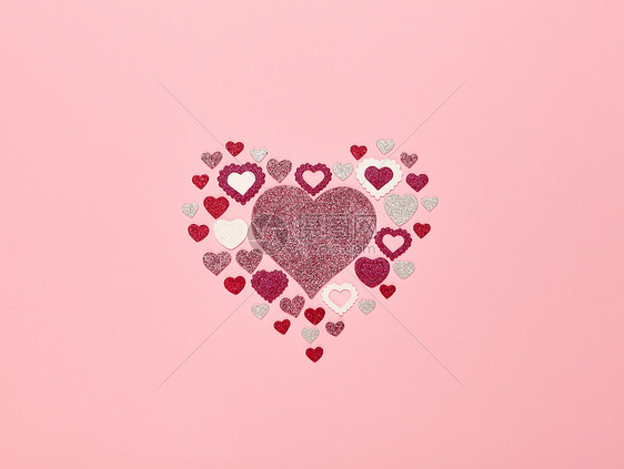 情人节背景粉红色背景上的红心平躺瓦伦丁的天壁纸爱的图片