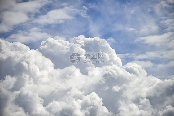 风暴积云,高水平的卷云云背景图片