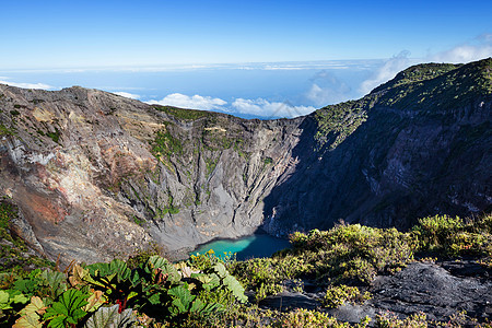 徒步洲的伊拉祖火山哥斯达黎加图片