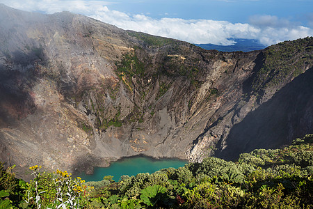 徒步洲的伊拉祖火山哥斯达黎加图片