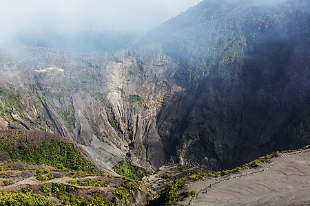 徒步洲的伊拉祖火山哥斯达黎加图片