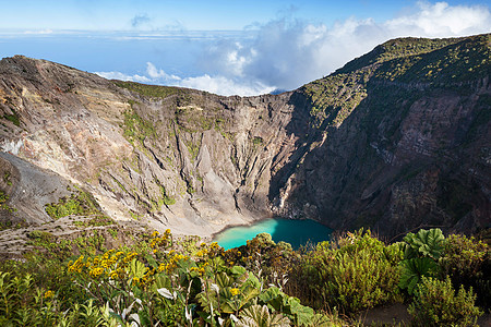 徒步洲的伊拉祖火山哥斯达黎加图片