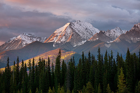 夏季加大落基山脉风景如画的山景背景图片