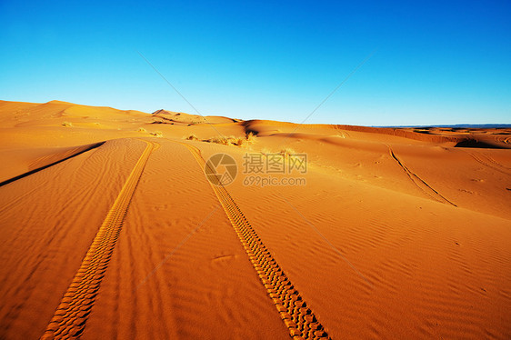 沙漠中风景优美的沙丘图片