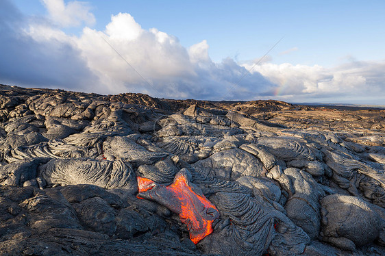 熔岩夏威夷大岛上的熔岩流图片