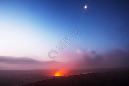 活火山夏威夷大岛上的基拉韦亚活火山图片