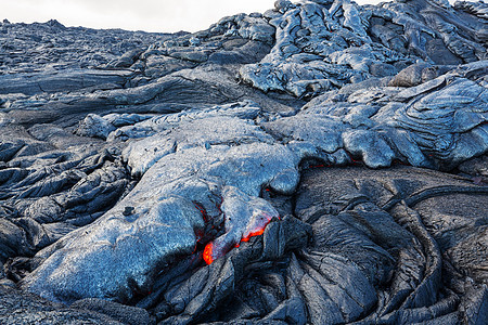 活火山夏威夷大岛上的基拉韦亚活火山图片