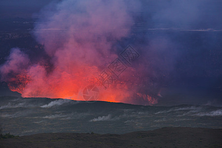 活火山夏威夷大岛上的基拉韦亚活火山图片