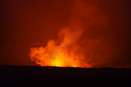 活火山夏威夷大岛上的基拉韦亚活火山图片