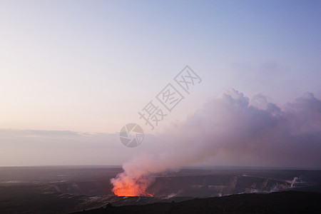 活火山夏威夷大岛上的基拉韦亚活火山图片