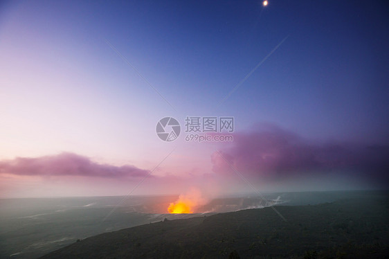 活火山夏威夷大岛上的基拉韦亚活火山图片