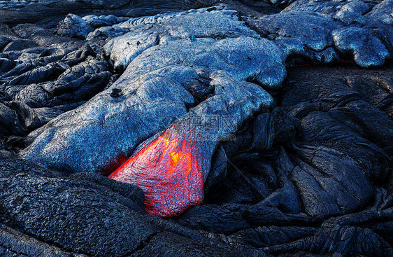 活火山夏威夷大岛上的基拉韦亚活火山图片