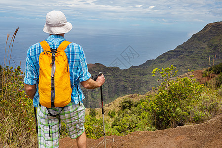 纳帕利徒步旅行夏威夷考艾岛的纳帕利海岸徒步旅行图片