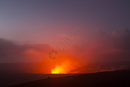 活火山夏威夷大岛上的基拉韦亚活火山图片