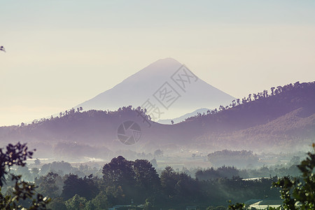 危地马拉的火山洲危地马拉美丽的火山景观图片