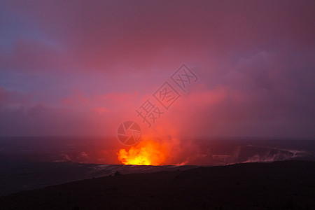 活火山夏威夷大岛上的基拉韦亚活火山图片