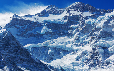 坎肯琼加地区风景优美的山景,坎陈琼加地区,喜马拉雅山,尼泊尔图片