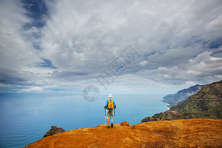 纳帕利徒步旅行夏威夷考艾岛的纳帕利海岸徒步旅行图片