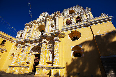 安提瓜岛殖民建筑古老的安提瓜危地马拉城洲图片
