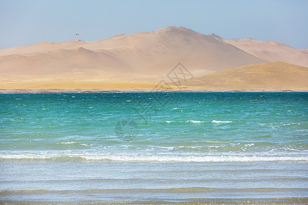 废弃的海岸线景观太平洋,秘鲁,南美洲图片