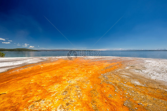 黄石湖温泉,西拇指间歇泉盆地地区,怀俄明州,美国图片