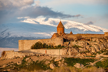 亚美尼亚古修道院KhorVirap,日出时背景为Ararat山成立于21662图片