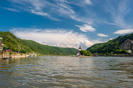 pfalzgrafenstein城堡pfalz,位于德国Kaub附近莱茵河谷莱茵峡的法尔科瑙岛上的收费城堡建于132图片