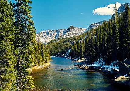 弗纳湖,岩石山,科罗拉多,美国弗纳湖秋天周围岩石山脉美国科罗拉多州洛基山公园图片