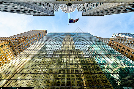 这座摩天大楼纽约另座大楼窗户上的建筑反射美国纽约另栋大楼窗户上的建筑反射背景