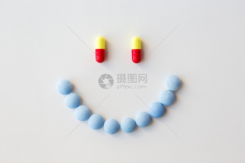 药物,保健药学同的药丸胶囊的药物形状微笑同药丸药物胶囊的微笑图片
