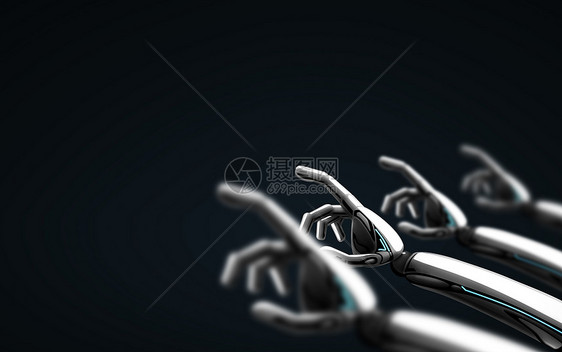 科学,未来技术进步机器人黑色背景下的手机器人把手放黑色背景上机器人把手放黑色背景上图片