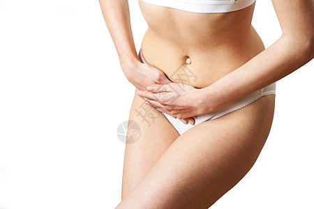 女人腹部疼痛妇科疾病背景图片