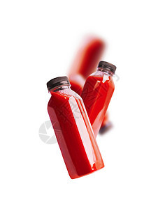 飞红冰沙果汁瓶,隔离白色背景上品牌图片