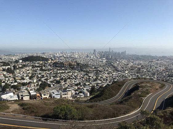 旧金山的天际线天际线旧金山的天际线,CA来自双峰图片